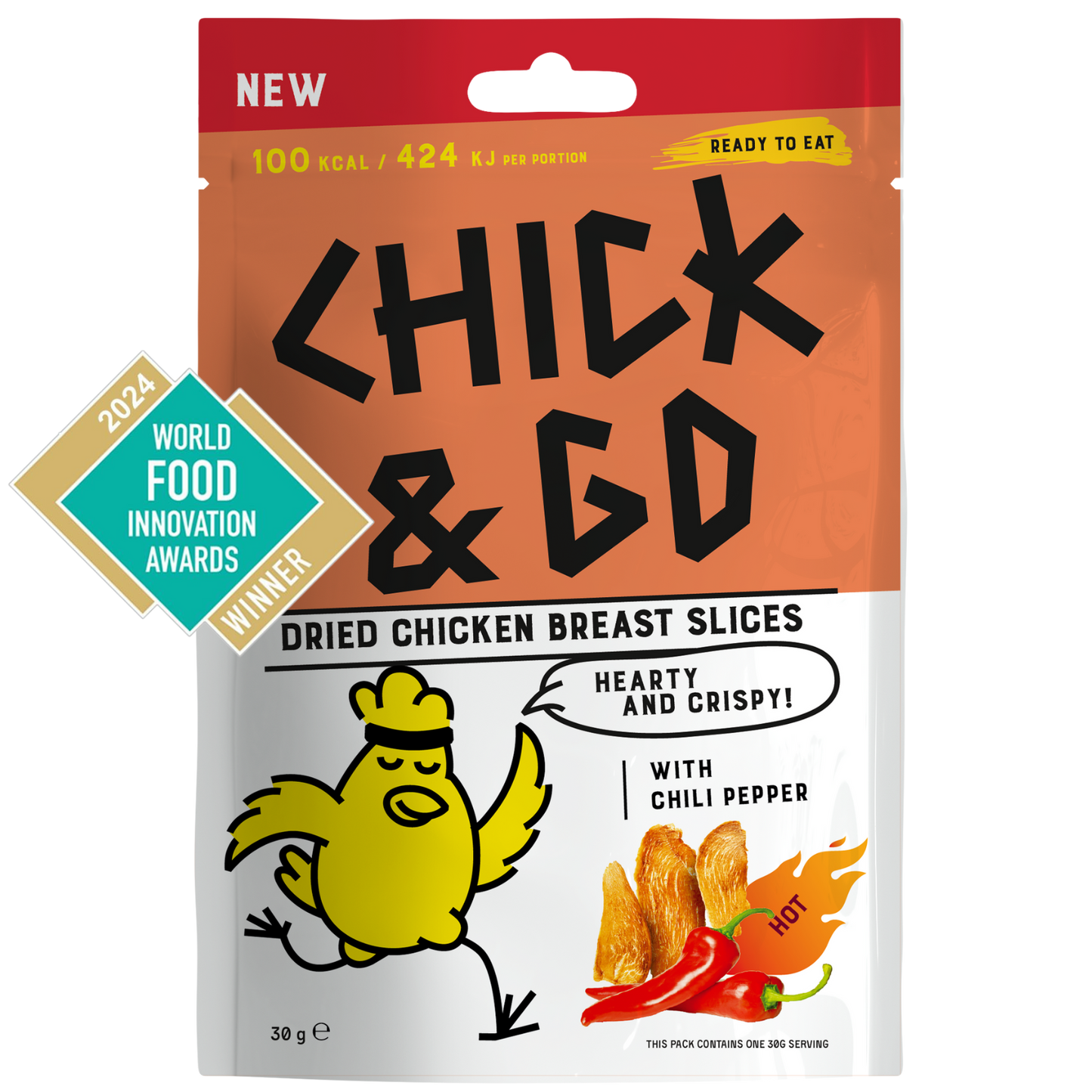 Gedroogde Kipsnacks Chili Peper