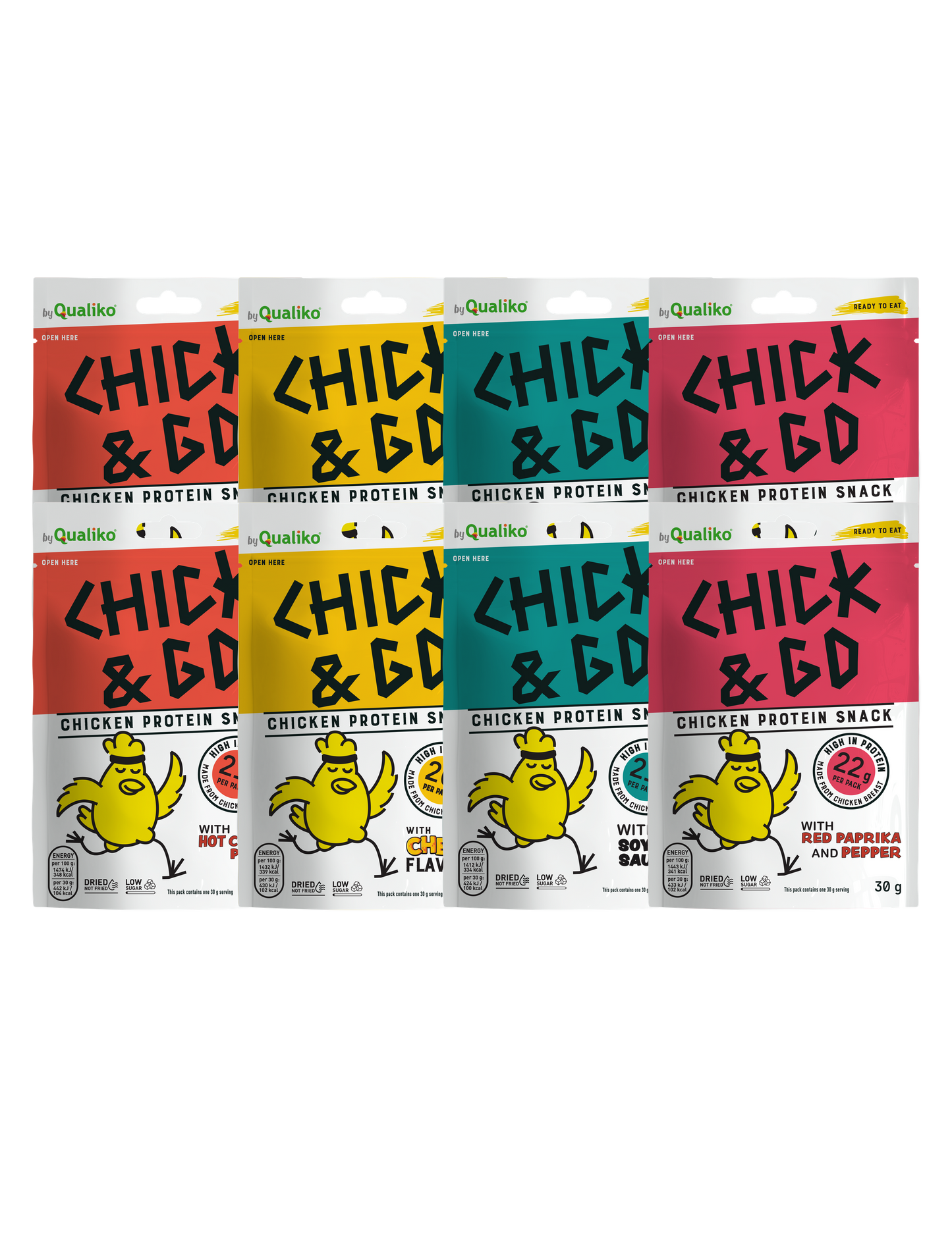 Chick&Go Proefpakket 8 stuks - 2x4 smaken