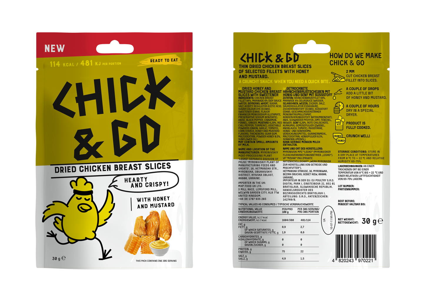 Gedroogde Kipsnacks Proefpakket 2x4 Smaken