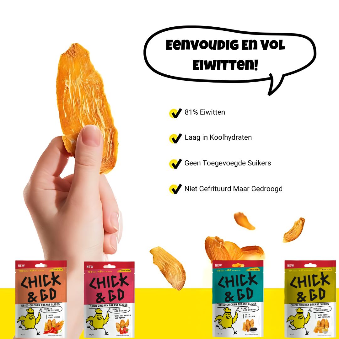 Gedroogde Kipsnacks Proefpakket